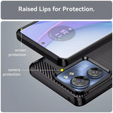 Husa pentru Motorola Edge 40 Neo, Techsuit Carbon Silicone, albastru