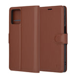 Husa pentru Motorola Moto G14, Techsuit Leather Folio, maro