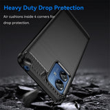 Husa pentru Motorola Moto G14, Techsuit Carbon Silicone, albastru