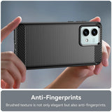 Husa pentru Motorola Moto G84, Techsuit Carbon Silicone, albastru