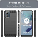 Husa pentru Motorola Moto E13, Techsuit Carbon Silicone, albastru