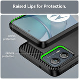 Husa pentru Motorola Moto E13, Techsuit Carbon Silicone, albastru