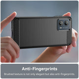 Husa pentru Motorola Moto E13, Techsuit Carbon Silicone, albastru