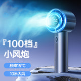 Techsuit Handheld Mini Fan (CT-111), portabil, reglabil, reincarcabil, afisaj digital, 10W, Roz
