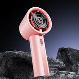 Techsuit Handheld Mini Fan (CT-111), portabil, reglabil, reincarcabil, afisaj digital, 10W, Roz