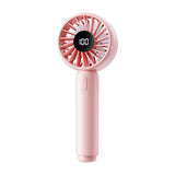 Techsuit Mini portabil Hand Fan (CT-110), cu LED afisaj digital, USB reincarcabil, High Speed, Alb