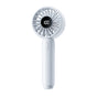 Techsuit Mini portabil Hand Fan (CT-110), cu LED afisaj digital, USB reincarcabil, High Speed, Alb