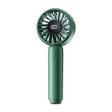 Techsuit Mini portabil Hand Fan (CT-110), cu LED afisaj digital, USB reincarcabil, High Speed, Alb