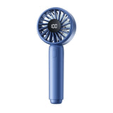 Techsuit Mini portabil Hand Fan (CT-110), cu LED afisaj digital, USB reincarcabil, High Speed, Alb
