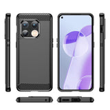 Husa pentru OnePlus 10 Pro, Techsuit Carbon Silicone, negru