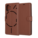 Husa pentru Nothing Phone (2), Techsuit Leather Folio, maro