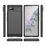 Husa pentru Google Pixel 6a, Techsuit Carbon Silicone, negru