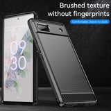 Husa pentru Google Pixel 6a, Techsuit Carbon Silicone, negru