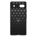 Husa pentru Google Pixel 6a, Techsuit Carbon Silicone, negru