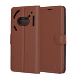 Husa pentru Nothing Phone (2a), Techsuit Leather Folio, maro