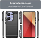 Husa pentru Xiaomi Redmi Note 13 Pro 4G, Techsuit Carbon Silicone, albastru