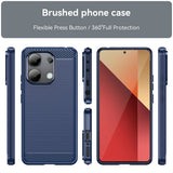 Husa pentru Xiaomi Redmi Note 13 4G, Techsuit Carbon Silicone, albastru