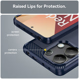 Husa pentru Xiaomi Redmi Note 13 4G, Techsuit Carbon Silicone, albastru