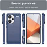 Husa pentru Xiaomi Redmi Note 13 Pro+ 5G, Techsuit Carbon Silicone, albastru