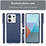 Husa pentru Xiaomi Redmi Note 13 5G, Techsuit Carbon Silicone, albastru