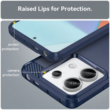 Husa pentru Xiaomi Redmi Note 13 5G, Techsuit Carbon Silicone, albastru