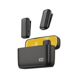 Microfon Techsuit (2 pack) Lavalier Wireless (LW3), cu Receiver, Lightning, Reducere zgomot, 70mAh, Plug si Play, negru