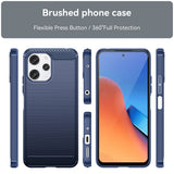 Husa pentru Xiaomi Redmi 12 4G, Techsuit Carbon Silicone, albastru