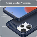 Husa pentru Xiaomi Redmi 12 4G, Techsuit Carbon Silicone, albastru