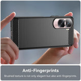 Husa pentru Honor 90 Lite, Techsuit Carbon Silicone, albastru
