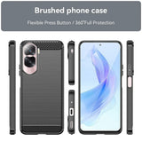 Husa pentru Honor 90 Lite, Techsuit Carbon Silicone, albastru