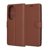 Husa pentru OPPO Reno10, Techsuit Leather Folio, maro
