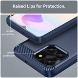 Husa pentru Honor X6a, Techsuit Carbon Silicone, albastru