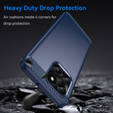 Husa pentru Honor X6a, Techsuit Carbon Silicone, albastru