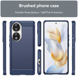 Husa pentru Honor 80, Techsuit Carbon Silicone, albastru