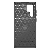 Husa pentru Samsung Galaxy S22 Ultra 5G, Techsuit Carbon Silicone, negru