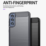 Husa pentru Samsung Galaxy S22 Plus 5G, Techsuit Carbon Silicone, negru