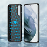 Husa pentru Samsung Galaxy S22 5G, Techsuit Carbon Silicone, negru