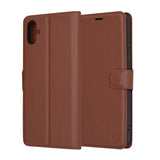 Husa pentru Samsung Galaxy A05, Techsuit Leather Folio, maro