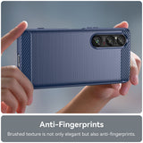 Husa pentru Honor Magic6 Lite, Techsuit Carbon Silicone, albastru