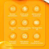 Microfon Techsuit (2 pack) Lavalier Wireless (LW4), Receiver, Type-C, Reducere zgomot, Omnidirectional, Plug si Play, negru