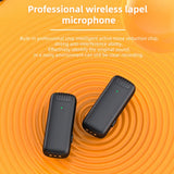 Microfon Techsuit (2 pack) Lavalier Wireless (LW4), Receiver, Type-C, Reducere zgomot, Omnidirectional, Plug si Play, negru