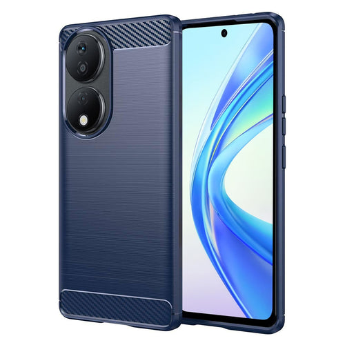 Husa pentru Honor X7b, Techsuit Carbon Silicone, albastru