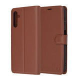 Husa pentru Samsung Galaxy A14 5G, Techsuit Leather Folio, maro