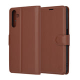 Husa pentru Samsung Galaxy A15 4G, Techsuit Leather Folio, maro