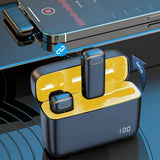 Microfon Techsuit (2 pack) Lavalier Wireless (LW3), cu Receiver, Lightning, Reducere zgomot, 70mAh, Plug si Play, negru