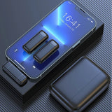 Microfon Techsuit (2 pack) Lavalier Wireless (LW3), cu Receiver, Lightning, Reducere zgomot, 70mAh, Plug si Play, negru