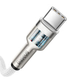 Cablu Baseus de date Cafule Series Metal (Catjk-C02), Type-C to Type-C, Super Incarcare rapida, 100W, 480Mbps, 20V, 5A, 1m, alb