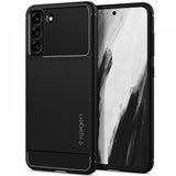 Husa pentru Samsung Galaxy S21 FE 5G, Spigen Rugged Armor (ACS03049), negru