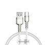 Cablu Baseus de date Cafule Series Metal (CAKF000102), USB to Type-C Incarcare rapida, 66W, 6A, 1m, alb