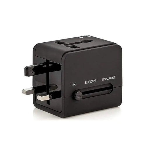 Adaptor pentru Calatorie Techsuit (HHT148), PD20W, QC, USB, Type-C, EU, UK, AUS, US, Negru